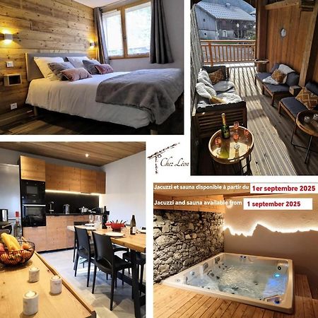 Chez Leon, Jacuzzi Et Sauna Des Le 1Er Septembre 2025 Samoëns Exterior foto